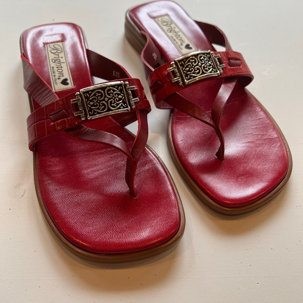 Brighton Ladies Red size 7.5 flip flops